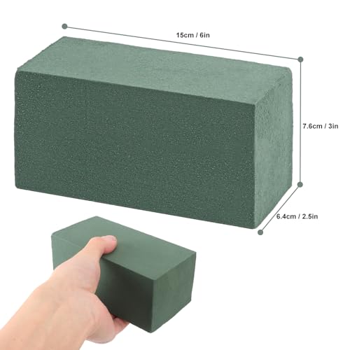 IHDYPPEW 20 PCS Green Floral Foam Blocks, 6"L x 3"W x 2.5"H Floral Foam for Flower Arrangements, Dry and Wet Florist Foam for Flowers, Flower Foam Bricks for Flowers Business, Outdoor, Weddings - size: 20 PCS 6 x 3 x 2.5 inch
