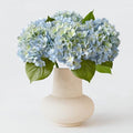 ZYTUYO 20" 4PCS Artificial Light Blue Hydrangea Flowers Large Faux Latex Real Touch Fake Hydrangeas Silk Bouquet with Leaves Stems for Family Table Office Wedding Party Arrangements - color: Light Blue