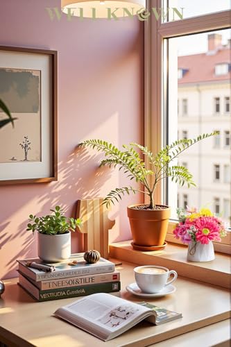 WELL KNOWN Small Fake Flowers in Plastic Vase 7" Centerpieces Coffee Table Decor, Silk Flower Arrangements for Home Decor Indoor Artificial Flower Bouquet for Dining Room Kitchen Wedding Yellow Pink - color: Pink & Yellow