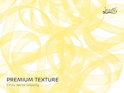 Ivory Organza Ribbon 5/8 inch x 100 Yards Sheer Chiffon Ribbon for Gift Wrapping Wedding Invitations Party Decoration Bridal Bouquets Crafts - color: Ivory, size: 5/8" X 100 Yards