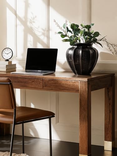 LE TAUCI 11" Ceramic Vase, Artisan Large Black Ceramic Vase for Modern Home Decor, Substantial & Stable, Handcrafted Flower Vase, Living Room & Dining Room Table Centerpiece, Distressed Iron Black - color: Distressed Iron Black, size: 11 inch
