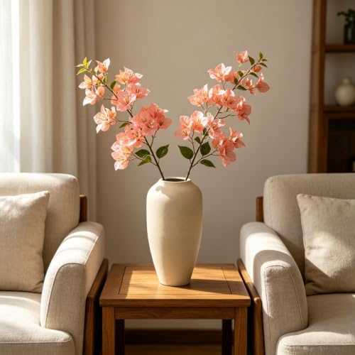 Hosley 11 in High Brown Metal Vase, Ideal for Dried Flowers Gift for Floral Arrangements Wedding Home Spa Votive Candle Gardens - color: Brown