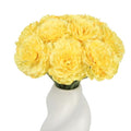 Yellow Carnations Artificial Flowers 10Pcs Large Carnations Flower Heads Lush Silk Flowers Bouquet with Stems for Wedding Bouquets Bridal Home Table Centerpieces(Yellow) - color: Yellow