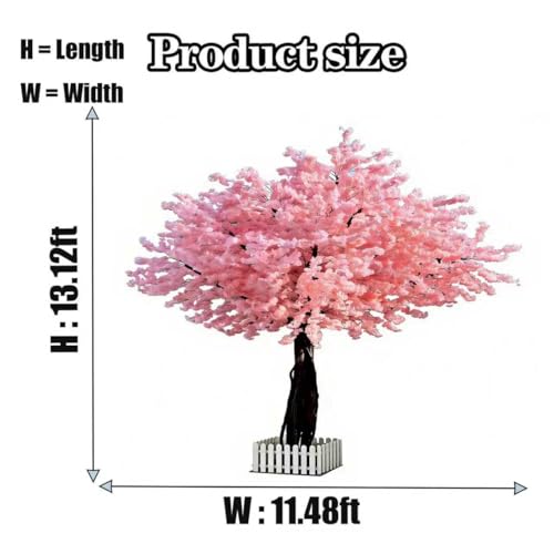 Cherry Blossom Tree Wishing Tree Handmade Shopping Wedding Party Indoor and Outdoor Decoration Artificial Cherry Blossom Tree (13.12ftX13.12ft) - size: 13.12ftX13.12ft