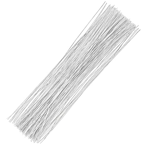 200 Pcs Floral Wire - 26 Gauge Crafts Wire for Florist - White (14 Inch) - color: White