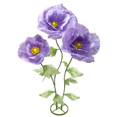 Giant Artificial Flowers for Decoration, Large Wedding Birthday Party Exhibition Banquet Backdrop Photography Props Shop Window Display Stage Nursery Events Bridal Showers Home Garden Decor, Purple - color: Purple