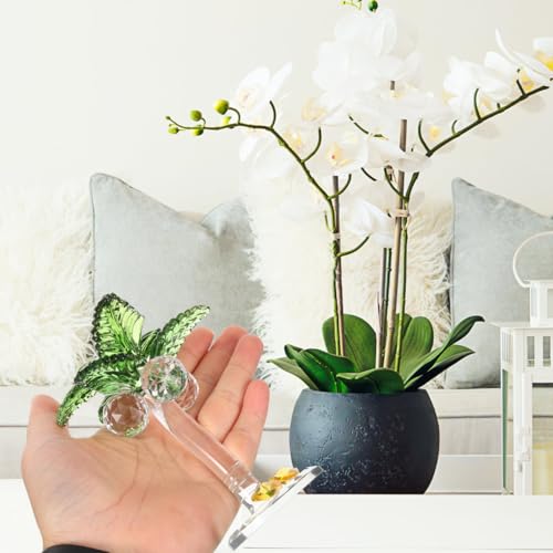 jojofuny Crystal Coconut Tree Ornament 3.93In Artificial Palm Tree Figurine Decorative Collectible Artwork for Home Office Desktop Decor