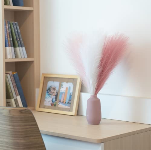 Faux Pampas Grass Decor, 18"/45cm Artificial Pampas Grass Fluffy 6 Stem pompous Grass Flower Arrangement for Boho Home Wedding Decoration (Blush,Cream,Pink) - color: A Blush & Cream & Pink
