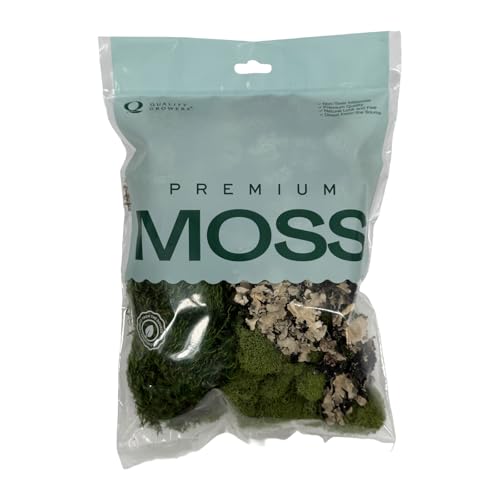Quality Growers - The Moss Collection Variety Pack - Natural Decorative Moss - Crafts, Home Decor, Art, Design & DIY Projects - Non-Toxic - Made in USA - Original, Medium - color: Original, size: Medium