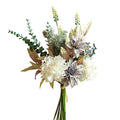 KIRIFLY Artificial Fake Flowers Plants Silk Flower Arrangements Wedding Bouquets Decorations Plastic Floral Table Centerpieces for Home Kitchen Garden Party Décor (Purple White)