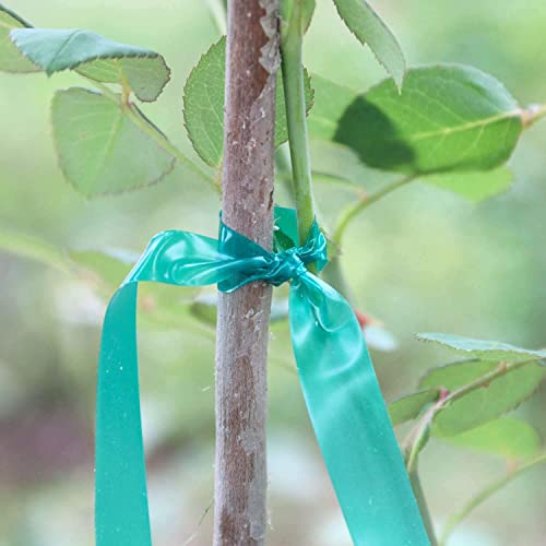 Garden Tie Tape 0.45" 290 Ft, Stretch Tie Tape Roll, Sturdy Plant Ribbon Garden Green PVC Plastic Stake Gardening Tools for Indoor Outdoor Patio Plant Use - size: 290 ft