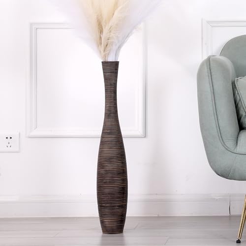 Leewadee Decorative Tall Floor Vase for Living Room Decor, 26 inches, Brown, Resin - color: Brown, size: 26 inches