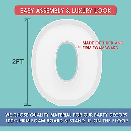 2FT Letter O Mosaic Balloon Frame Letter DIY Fillable Letters Kit for Birthday Party Wedding Backdrop Decor - color: Letter O, size: 2FT