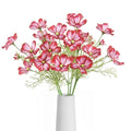 IPOPU Deep Pink Fake Cosmos Flowers 40 Heads Wildflowers Flowers 8Pcs Silk Daisies with Stem for Vase Kitchen Table Centerpiece Arrangement Office Wedding Party DIY - color: Deep Pink)