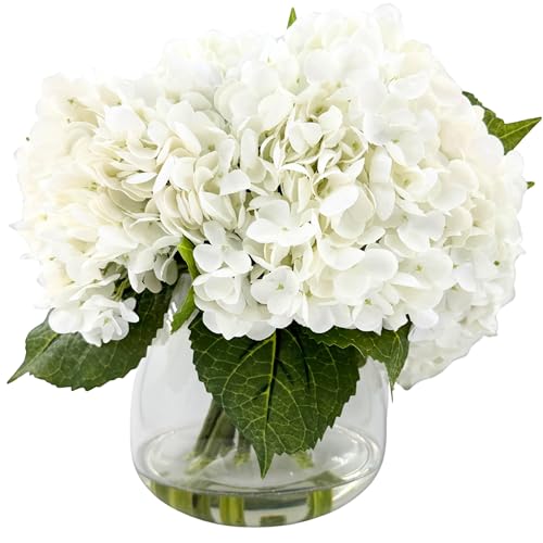 Calm Elegance - Real Touch - Faux Floral Arrangement, Premium Artificial Indoor Flower Display with Beautiful Blooms and Foliage - High Energy Natural Looking Floral - color: Calm Elegance - Real Touch