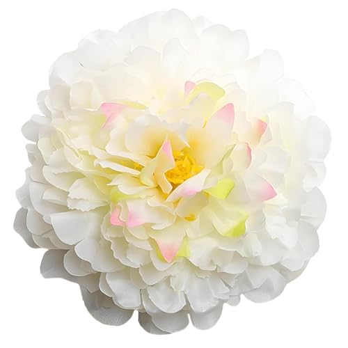 20 Pcs White Peony Artificial Flowers 7.8" Real Touch Big Faux Peonies Fake Flower Heads for Wedding Bridal Bouquet,Table Centerpieces, Home Decor - color: White