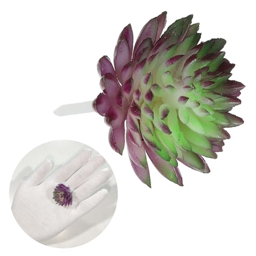 PATIKIL Mini Artificial Succulents, 2 Pack Unpotted Faux Succulent Picks Fake Succulent Plants for Home Landscape Decoration, Dark Purple Green - color: Dark Purple,green