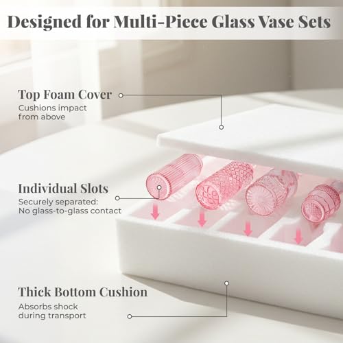 BEAHOT Bud Vase in Bulk - Flower Vases for Wedding Decorations, Glass Vase for Table Decorations, Small Vase for Home, Mother's Day, Centerpieces, Party, Office (32pack,Pink) - color: Pink