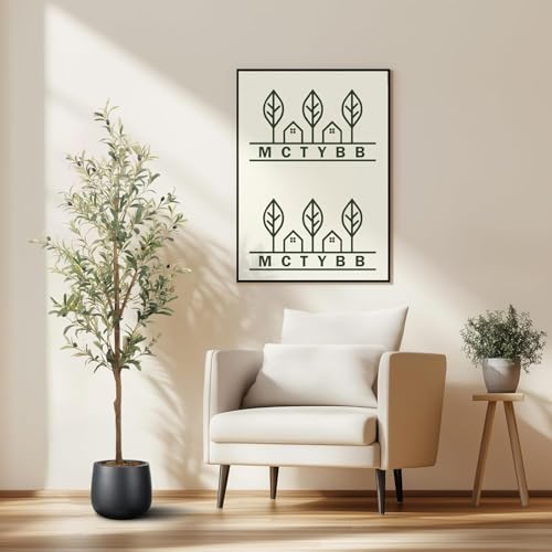 Artificial Fake Olive Tree 5FT Tall 1Pack Faux Silk Olive Tree for Home Living Room Office Decor Faux Artificial Plants Indoor Fake Potted Plants with Fruit & Free Moss - size: 5ft