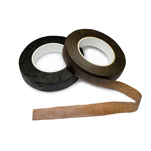 BEADNOVA Floral Tape 1/2inch Flower Tape Mix Brown Floral Tape for Bouquets Floral Arranging Stem Wrap Craft (Brown and Dark Brown, Total 60yards) - color: Brown and Dark Brown