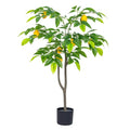 Artificial Lemon Trees with Fruits, Artificial Potted Plants Faux Lemon Citrus Tree, Fake Lemon Plant Pre Potted Faux Lemon Tree, for Home and Living Room Decoration(170cm/5.6ft) - size: 170cm/5.6ft