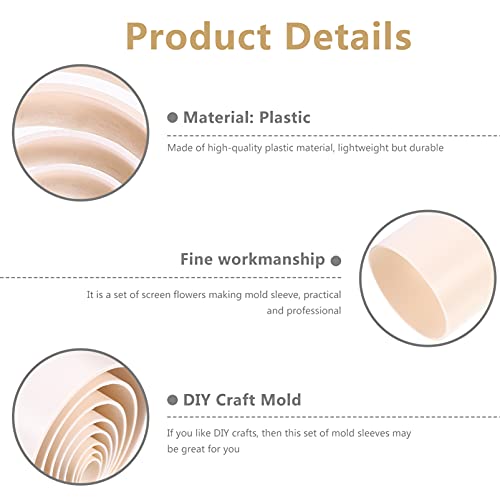 EXCEART Wire Mesh Flower Tool Set 2.95In 32Pcs DIY Mold Sleeves for Silk Flower Crafting and Petal Making with Multiple Diameter Screen Molds for Floral Arrangements