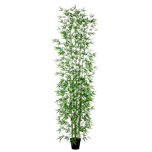 Nearly Natural 12ft. Artificial Green Bamboo Tree - size: 12ft