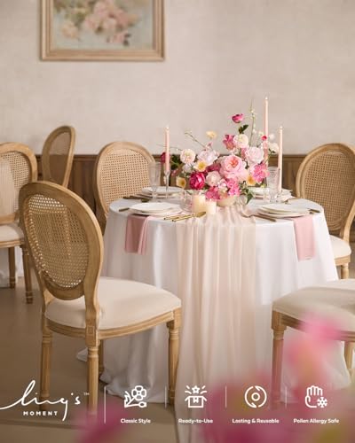 Ling's Moment Artificial Flowers Fake Silk Hydrangea Faux Peony Foam Roses Combo for DIY Wedding Bouquet Centerpiece Arrangement Bridal Shower Party Home Decor, Powder Pink & Berry Pink & Cream, 24pcs - color: Pk-powder Pink & Berry Pink & Cream