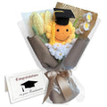 Graduation Gifts Sunflower Crochet Flowers Bouquet with Greeting Cards Handmade Knitted Artificial Flowers Home Decor - color: Flowers005