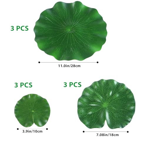 14pcs Lily Pad for Ponds, Artificial Lotus, Realistic Water Floating Foam Lotuses, Fake Lily Pad for Home Garden Patio Pond - color: 14 Colourful