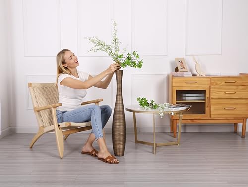 Leewadee Decorative Tall Floor Vase for Living Room Decor, 34 inches, Gold, Resin - color: Gold, size: 34 inches