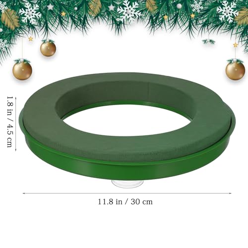 Sewroro 12-Inch Floral Foam Ring with Mud Block and Suction Cups for DIY Wedding Car Decoration Floral Arrangements and Wreath Making