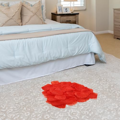 JHFGJGH 500 Pcs Exquisite Red Rose Petals, Artificial Flower Petals for Weddings,Events Deco - color: Red