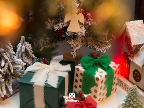Vitalizart Christmas Handmade Chiffon Silk Ribbon Fringe 1.5" x 21 Yd Frayed Edges Ribbons for Wedding Invitations Bridal Bouquets Gifts Wrapping Crafts Holiday Decorations Red Green White - color: Red Green & White