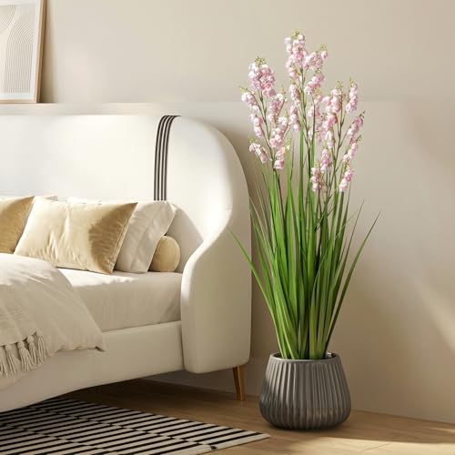 Fake Plants Home Decor Fake Flowers Artificial Plants Outdoor Tall Grass Plant Artificial Pampas Grass Decor Artificial Plants Indoor Fake Grass Living Room Decor Artificial Grass 36" 2PCS（Pink） - color: 90cm Pink-2pcs
