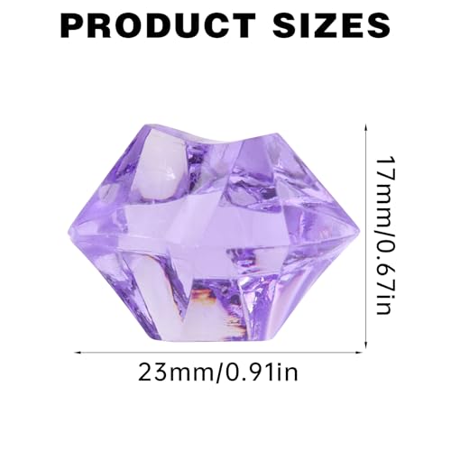 150 Pcs Fake Ice,17 * 23mm,Purple Series Acrylic Gems Vase Filler,Plastic Diamonds for Table Decoration DIY Craft Aquarium Display Party Centerpieces. - color: Purple Series, size: 17MMx23MM