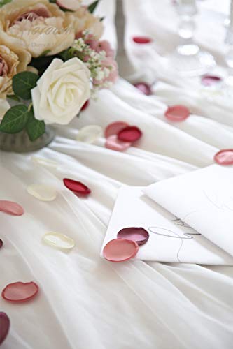 Floroom 300pcs Rose Petals Elegant Maroon Faux Silk Flower Petals for Wedding Flower Girl Basket Aisle Scatter Sweetheart Table Centerpieces Party Confetti Bridal Shower Romantic Night Home Decoration - color: Elegant Maroon, size: 300pcs