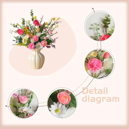 idyllic 17 Inch 6 Pcs Spring Butterfly-Colored Artificial Flower Branches, Decor for Vase Window Sill Table Centerpiece Mantel Living Room Office Spring Home Decor - size: 20 Inch