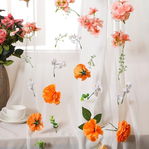 XunYee 6 Pcs 35.4 ft Flower Garlands Artificial Wildflower Vines Floral Hanging Backdrop Fake Flower Garlands Faux Silk Wildflower Vine for Wedding Bridal Shower Home Garden Wall Arch Decor(Rose) - style: Rose