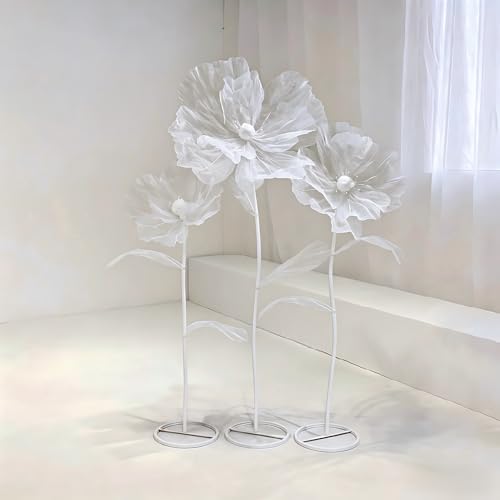 Giant Flower Decoration for Wedding Background, Party Decoration, Birthday Party, Photography Props, Shop Window Props, Banquet, Stage, Mall Display (White F) - color: White F