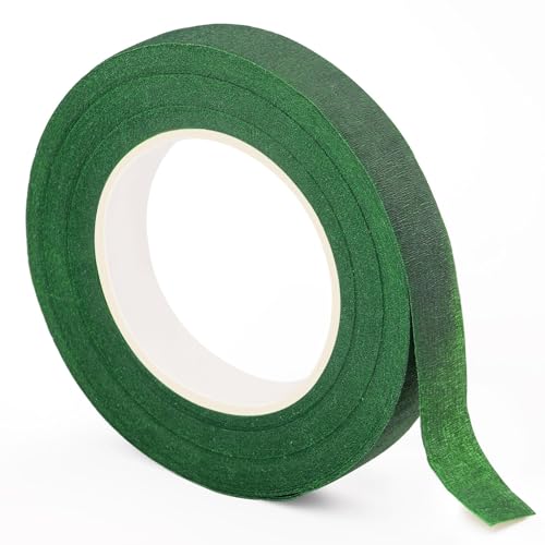 Floral Tape 1/2inch Flower Tape, Flower Tape for Bouquet Stem Wrap Floral Arranging Craft Projects Corsages, Wedding Bouquet - color: Dark Green