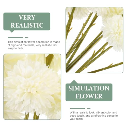 Wakauto 12Pcs Dandelions Artificial Flowers Plants Bouquet Realistic Faux Dandelion Stems for Home Decor DIY Floral Arrangements Parties and Gatherings Vibrant Color
