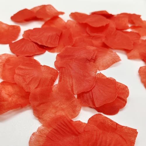 JHFGJGH 500 Pcs Exquisite Red Rose Petals, Artificial Flower Petals for Weddings,Events Deco - color: Red