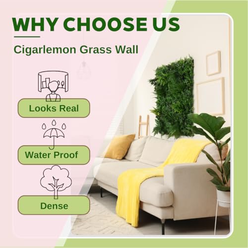 Artificial Green Wall Panels 20x20 Inch, Realistic Faux Plant Hedge for Indoor and Outdoor Decor, Weatherproof Greenery, Easy Zip Tie Installation - Enchanted Blossom Haven, 6 Pack - color: Enchanted Blossom Haven, size: 6 Packs