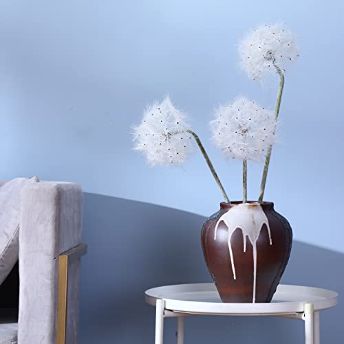 TOPIA Artificial Dandelion Flowers Lovely Faux Dandelion Flowers for Home Decoration (4 Pcs) (White) - color: White, size: 4