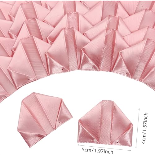 Eternal Rose DIY Supplies: 100Pcs Pre-Made Satin Petals, Create Handcrafted Forever Flowers for All Celebrations & Parties (Bean Pink) - color: 100 Pcs Bean Pink