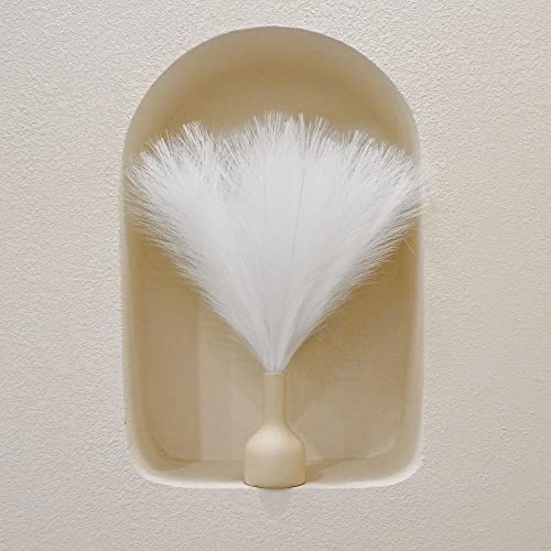 6 PCS Faux Pampas Grass Arrangement - 18"/45cm Artificial Fluffy Pompous Grass Stems for Boho Chic Home and Wedding Decor (White) - color: E1- White