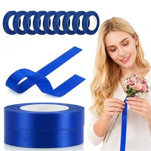 Floral Tape for Eternal Roses, Bouquets and Flower Stems - 12 Rolls Blue - 1/2 Inch x 20 Yards Self-Sealing Adhesive Wrap for DIY Flower Arranging & Crafts - color: 12 Rolls Blue