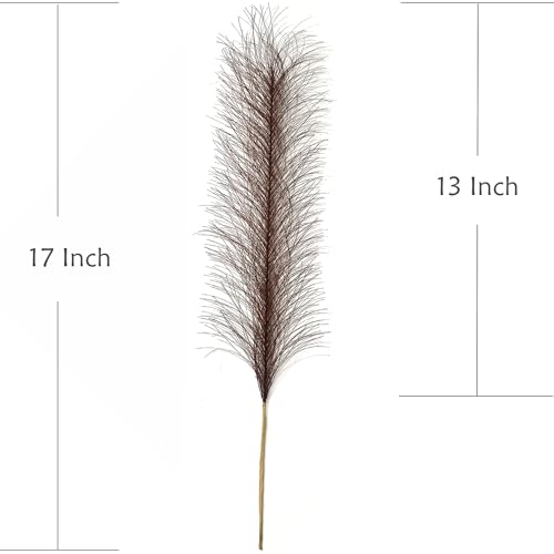 Faux Pampas Grass Artificial Fluffy Flowers Brown - 17 Inch 30 Stems, Vase Filler Plant Wedding Home Decor Fake Pampas Grass Stem Floral Plants for Wedding Party Christmas DIY Boho Decorations Coffee - color: Pampas Grass - Coffee 30 Pcs