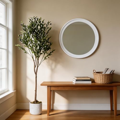 OUTLANE 4.3 FT Artificial Olive Tree with 44 Realistic Fruits, Faux Potted Plant for Indoor and Outdoor, Tall Fake Tree for Living Room, Office, Porch, Patio & Modern Farmhouse Decor - size: 5in
